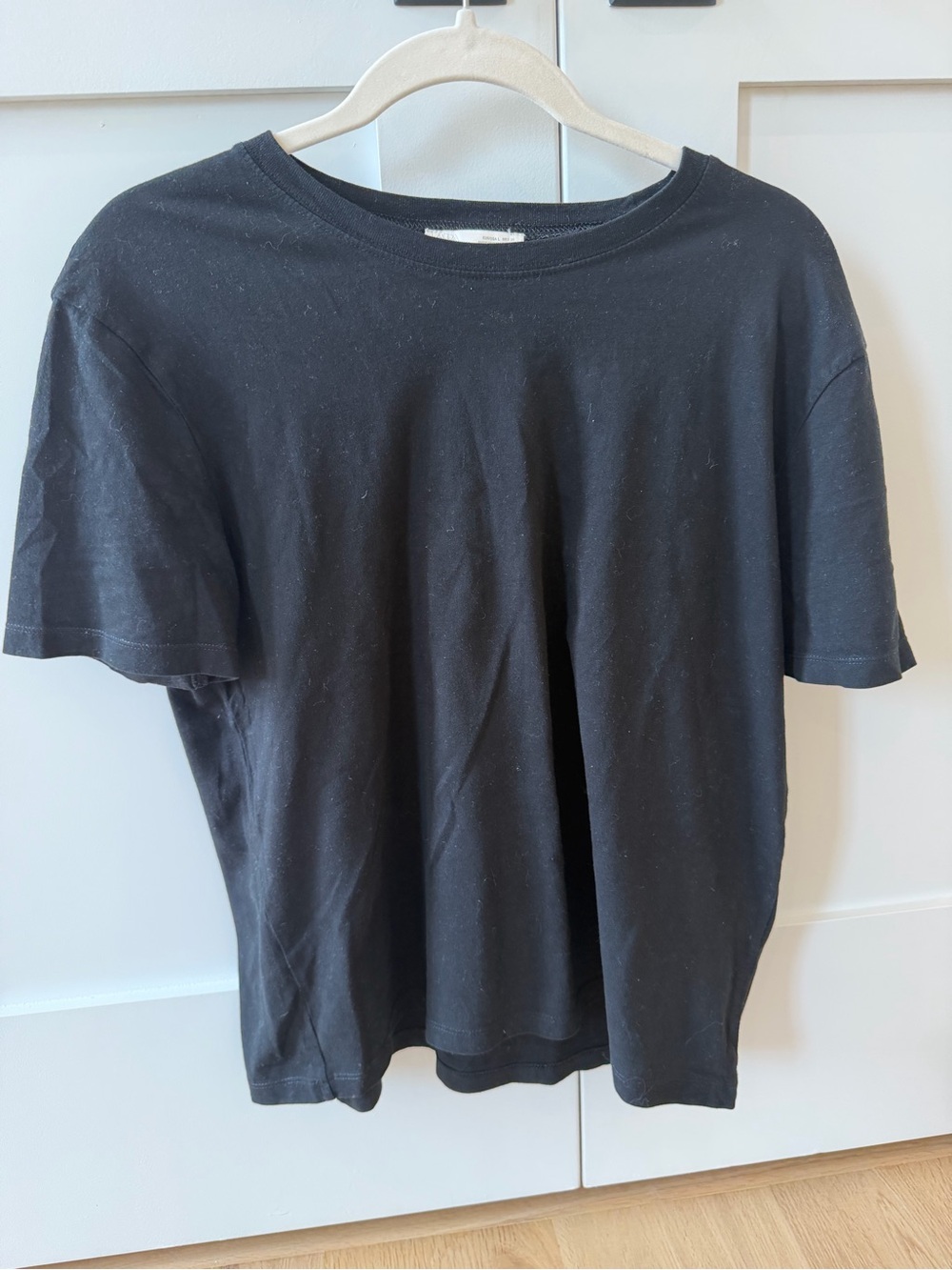Zara Black Short Sleeve Crewneck Tee